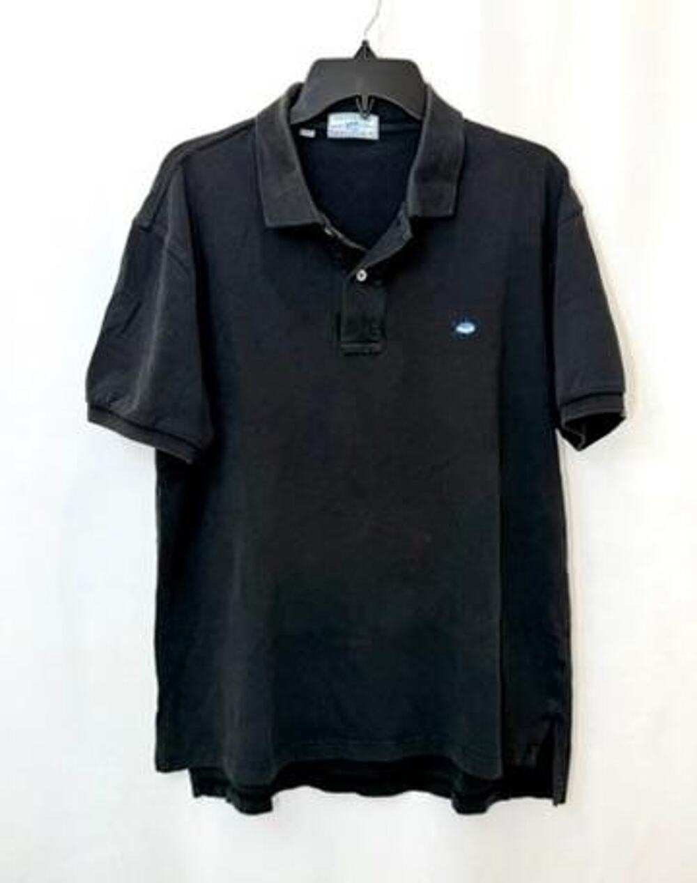 Southern Tide Skipjack Polo Shirt Mens Large Black Short Sleeve Cotton Spandex